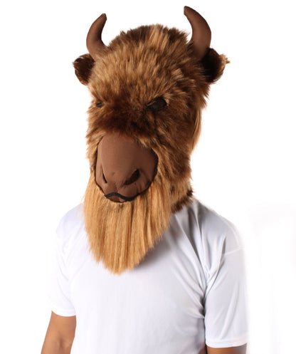 Unisex Brown Yak Bull Ox Mask