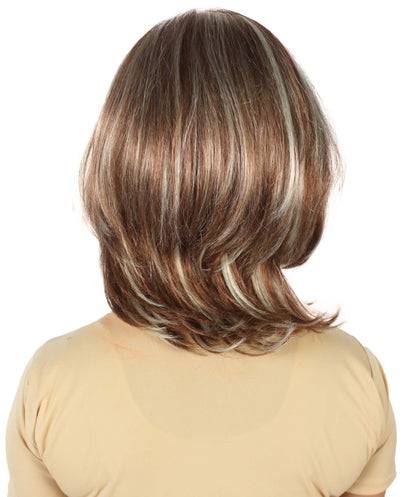 Women’s 90s Sitcom Iconic Ash-blonde Side-parted Choppy Layered Bob Wig I Flame-retardant 100% Synthetic Fiber Fancy Wig | HPO