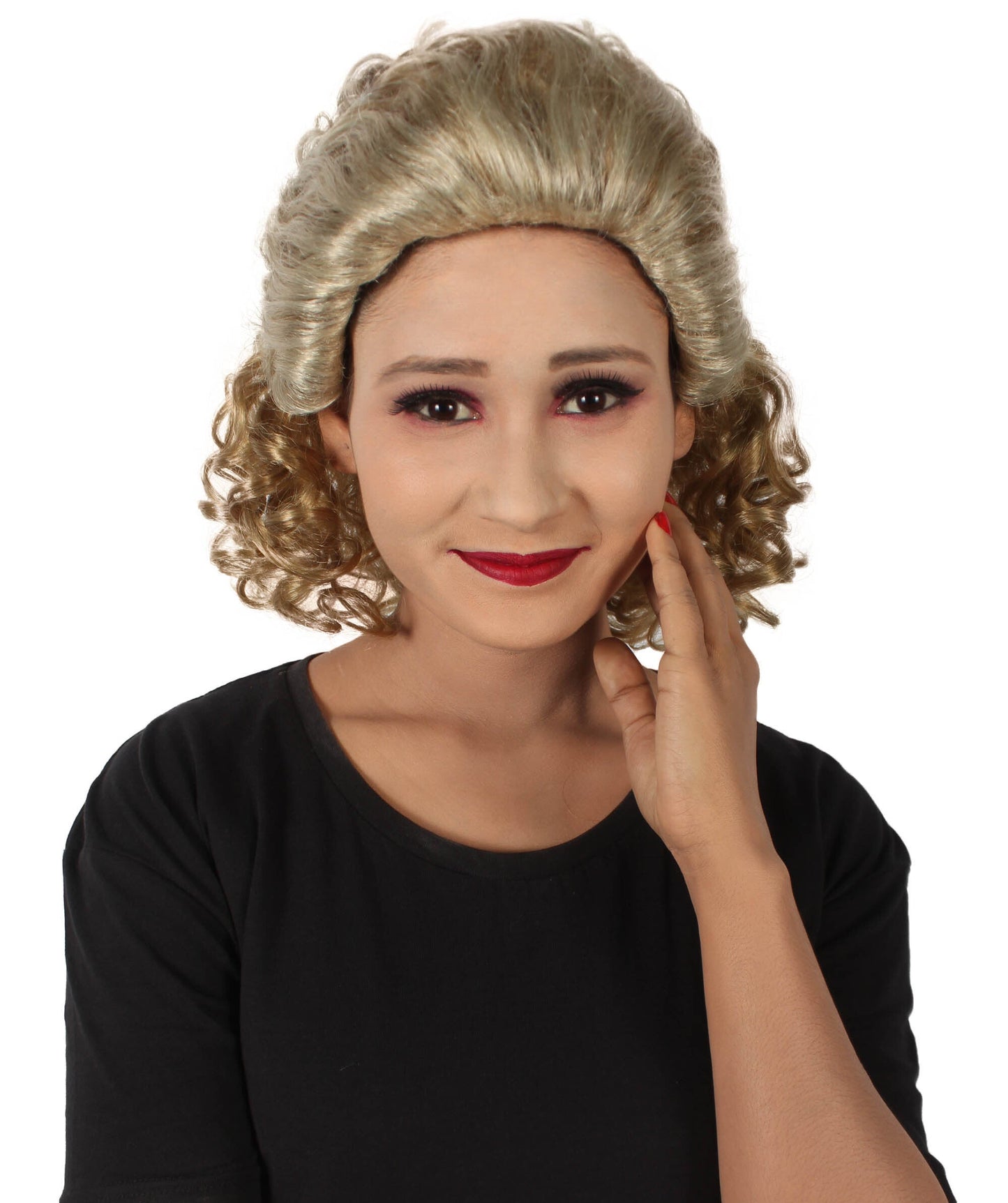 Women’s Historical TV Shows Martha Mitchell Blonde Bouffant and Flipped-out Bob Wig I Flame-retardant 100% Synthetic Fiber Fancy Wig