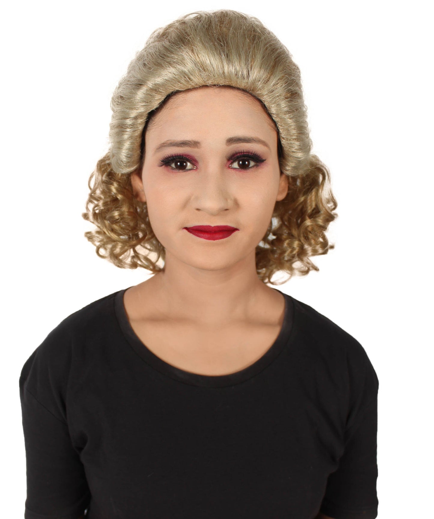 Women’s Historical TV Shows Martha Mitchell Blonde Bouffant and Flipped-out Bob Wig I Flame-retardant 100% Synthetic Fiber Fancy Wig