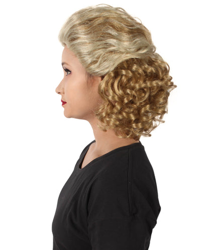 Women’s Historical TV Shows Martha Mitchell Blonde Bouffant and Flipped-out Bob Wig I Flame-retardant 100% Synthetic Fiber Fancy Wig