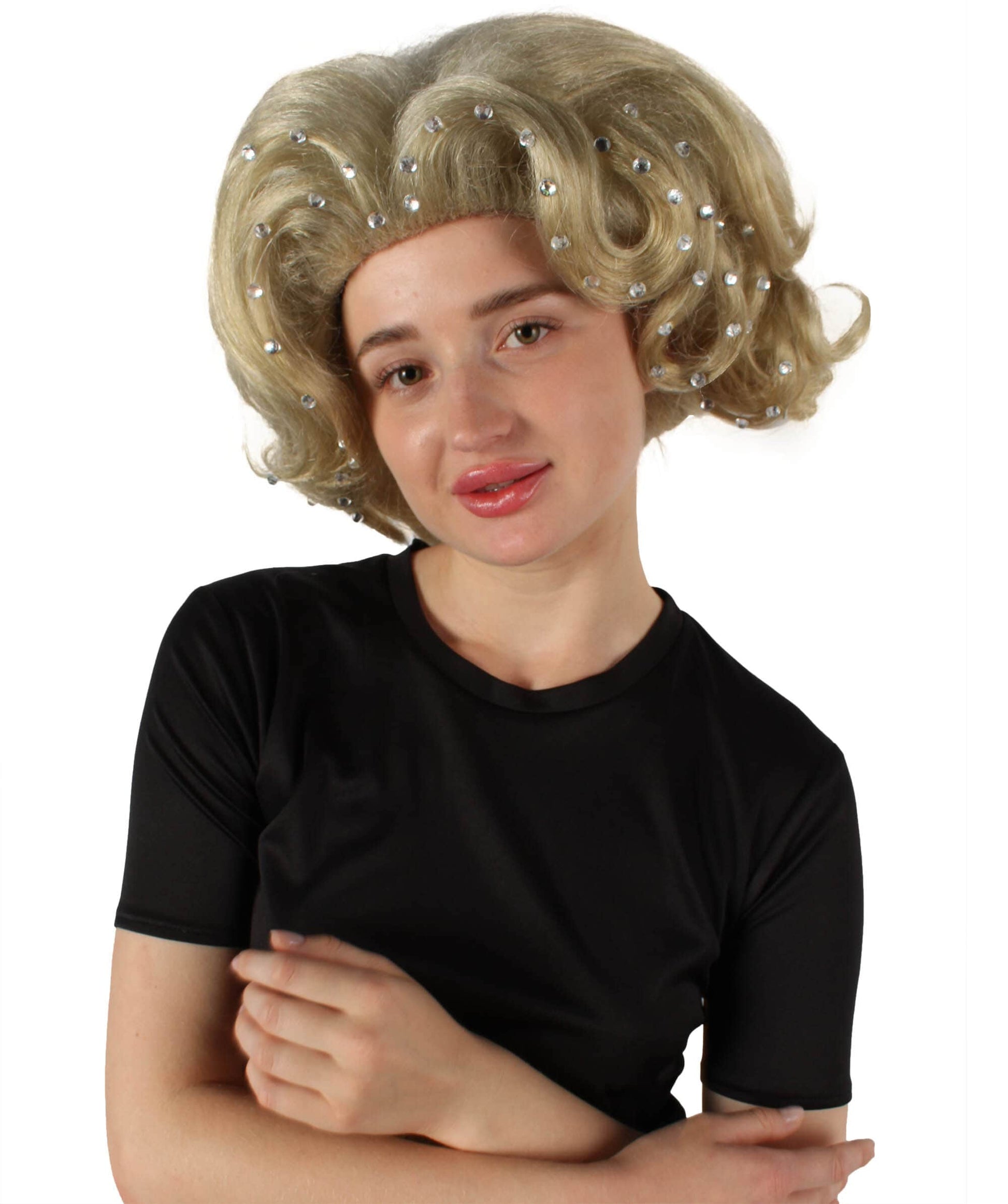 Women’s American Rapper Queen Blonde Curly Wavy Wig