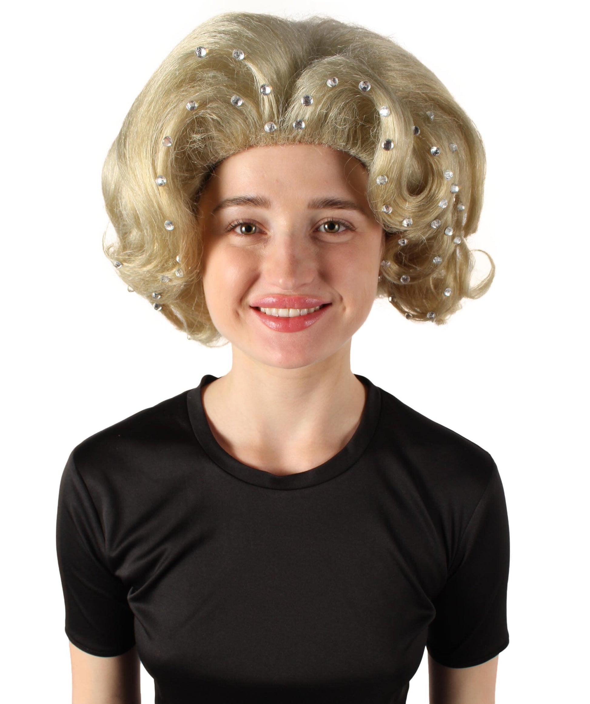 Women’s American Rapper Queen Blonde Curly Wavy Wig