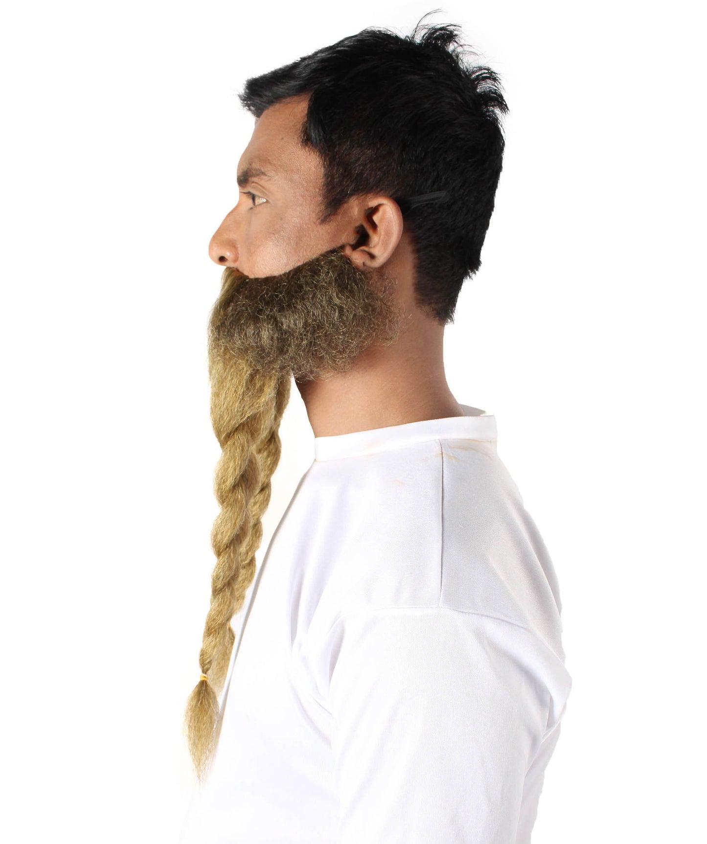 Men's Dark Blonde Braided Vikings' Beard and Mustache