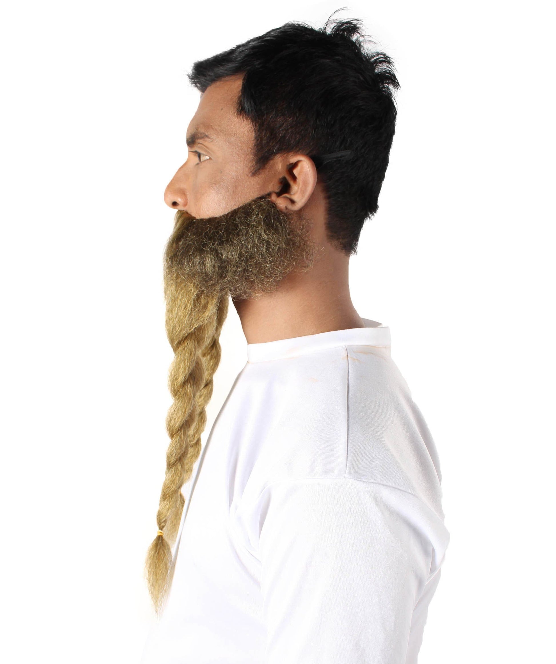 Men's Dark Blonde Braided Vikings' Beard and Mustache