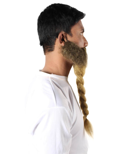 Men's Dark Blonde Braided Vikings' Beard and Mustache