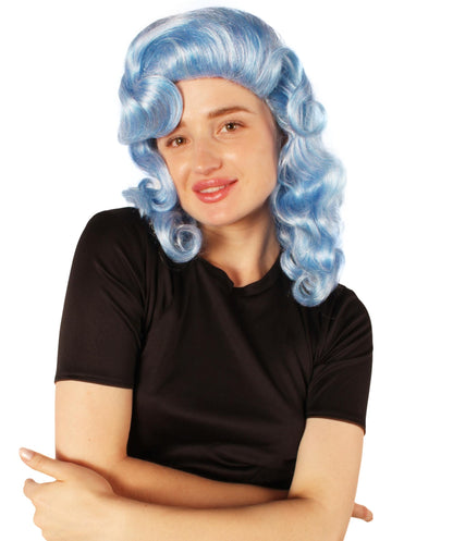 Women’s Vintage Hollywood Blue Retro Curly Wig