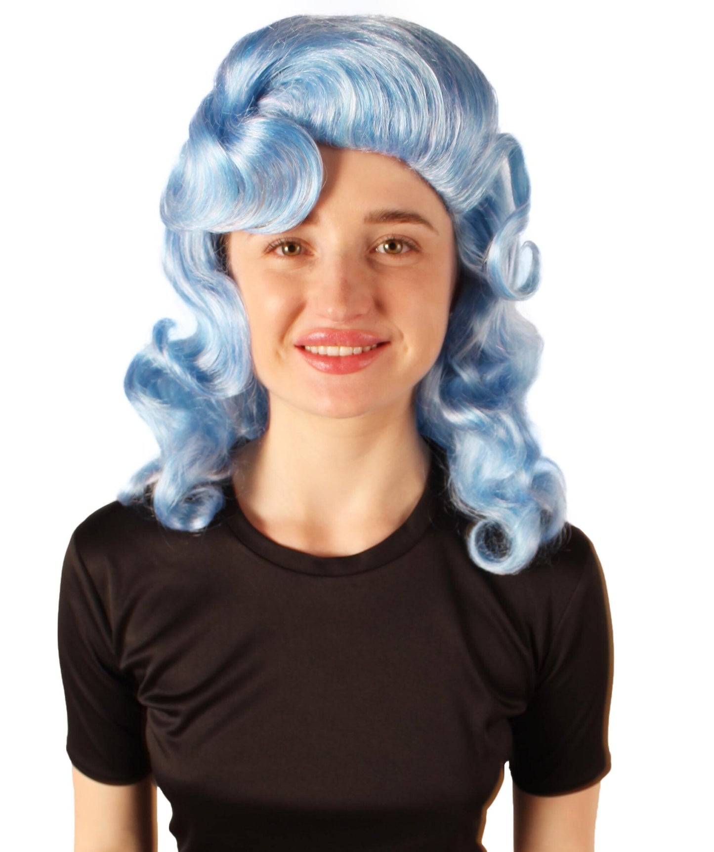 Women’s Vintage Hollywood Blue Retro Curly Wig