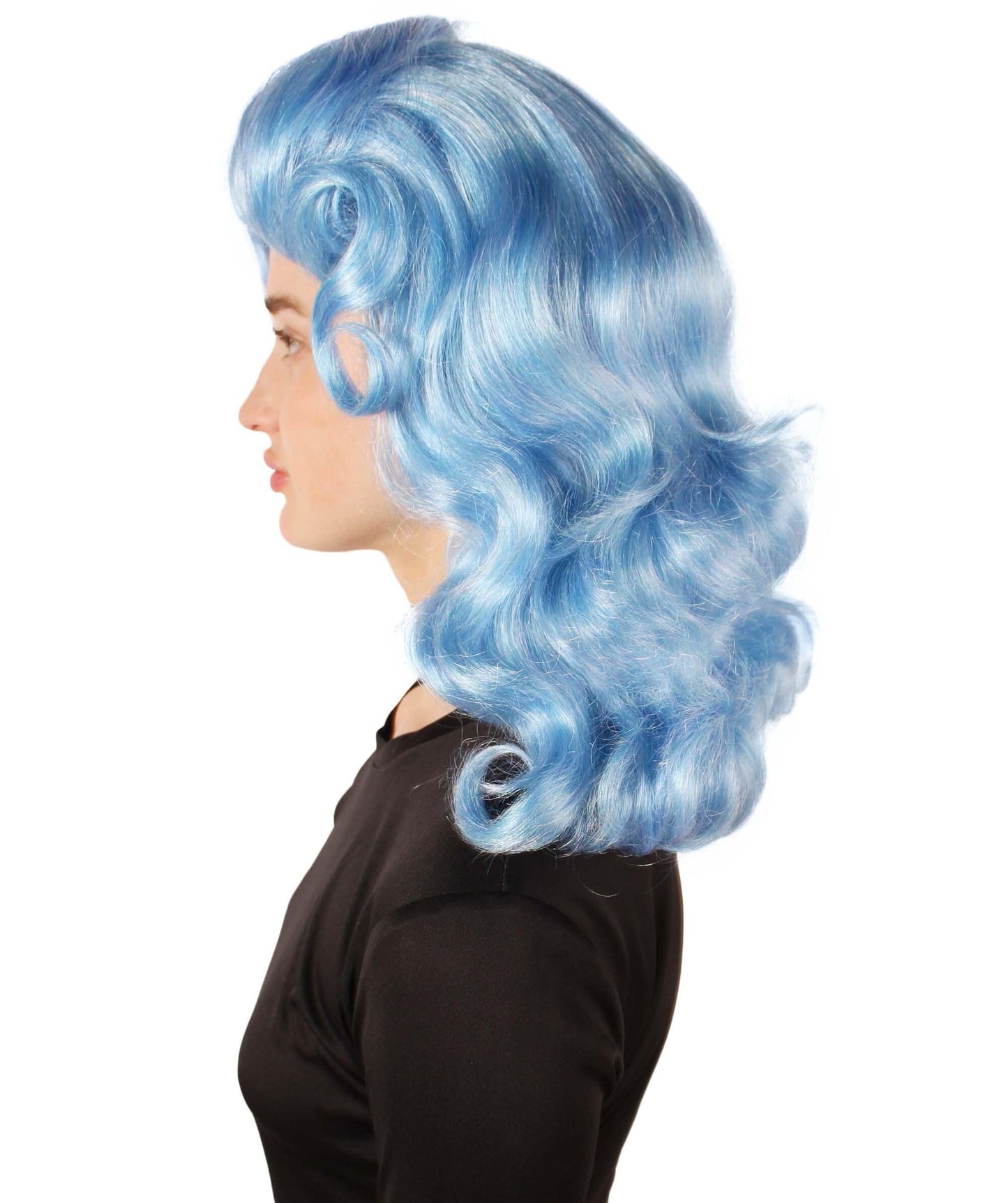 Women’s Vintage Hollywood Blue Retro Curly Wig