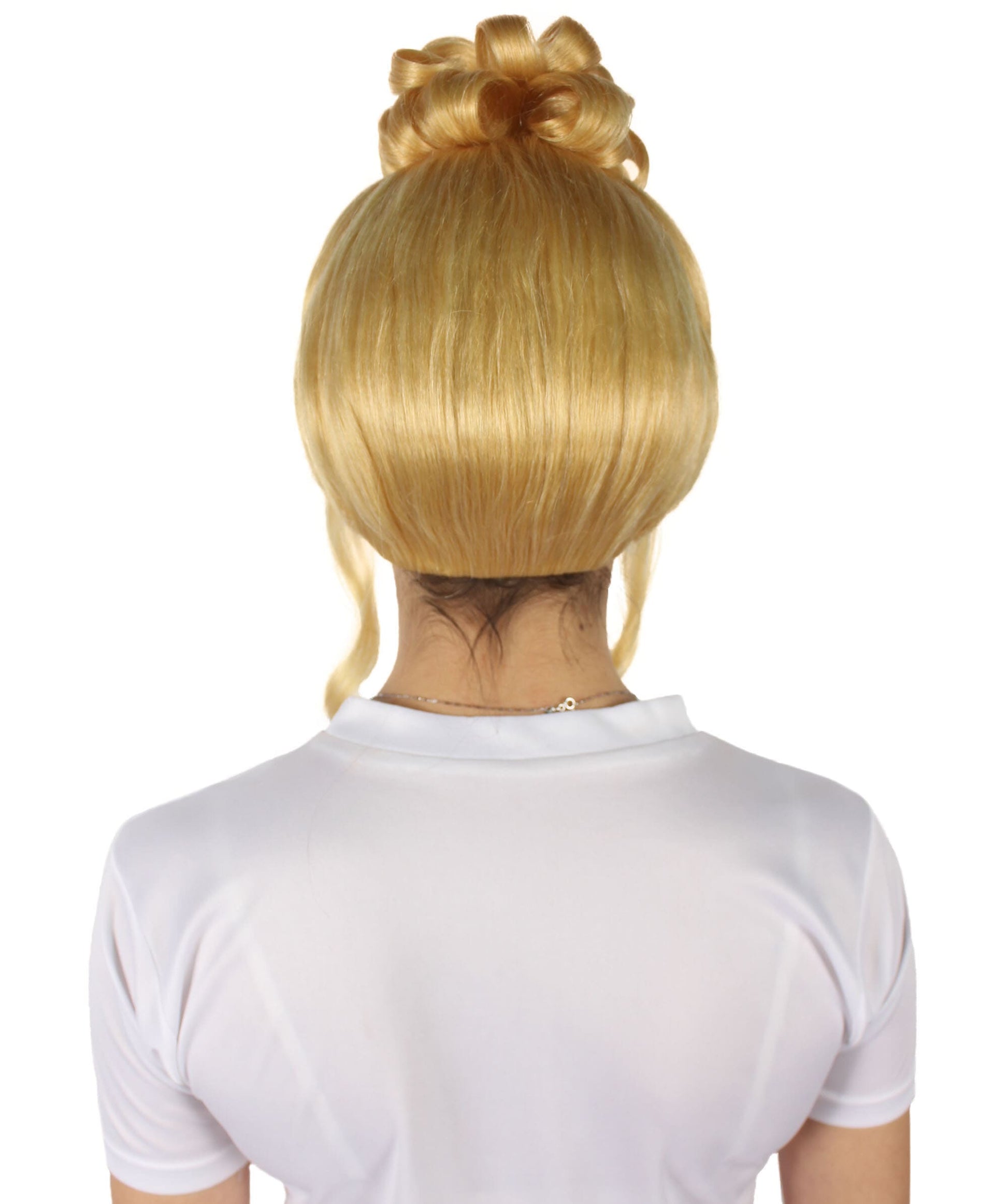 Women Drag Race Television Show Blonde Middle-parted Hair Updo Wig
