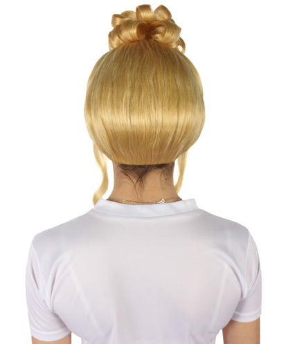 Women Drag Race Television Show Blonde Middle-parted Hair Updo Wig