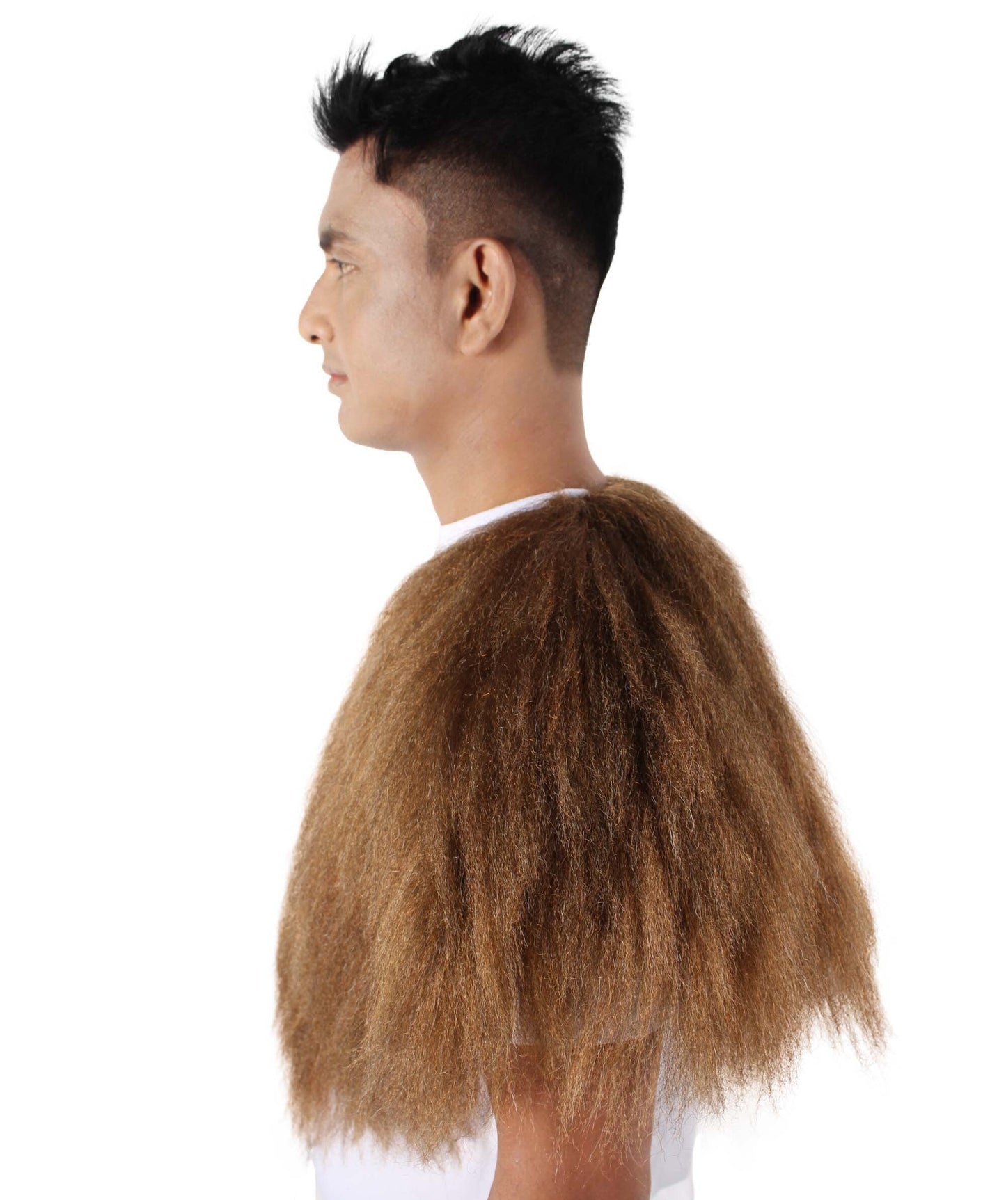 HPO Unisex Vikings Norsemen Dark Brown Fur Faux Mantle | Flame-retardant Synthetic Fiber, Fancy Accessory