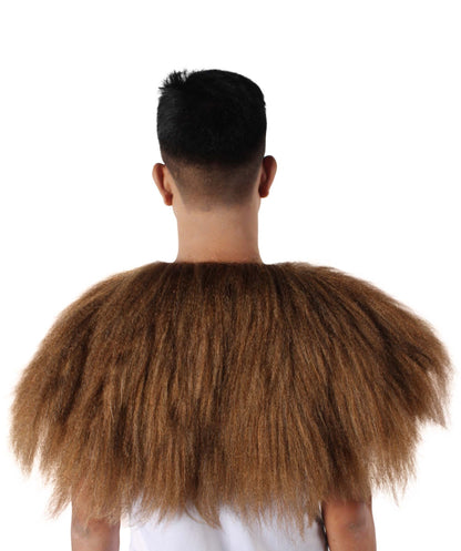 HPO Unisex Vikings Norsemen Dark Brown Fur Faux Mantle | Flame-retardant Synthetic Fiber, Fancy Accessory
