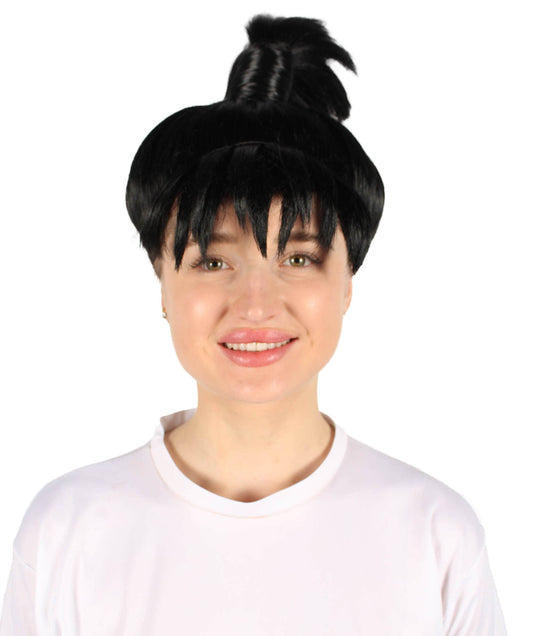 Anime Manga Black Wig with a Tied Knot