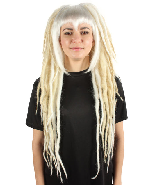 White Blonde Vampire Wig with Dreadlocks