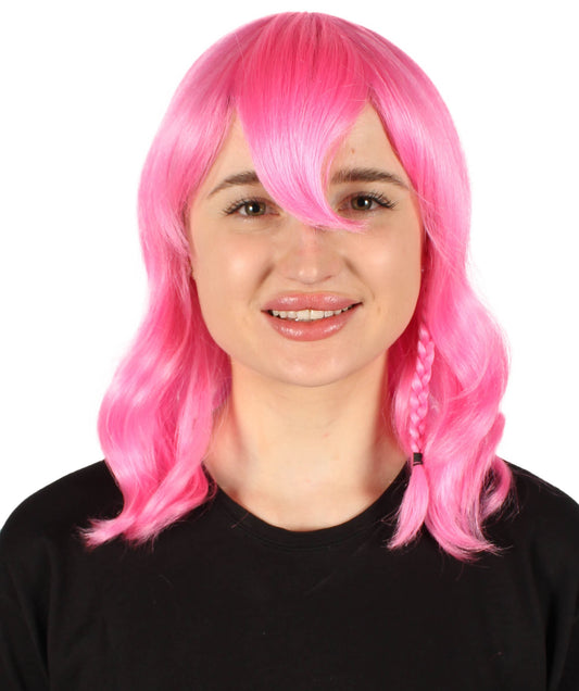 bob-styled pink wig