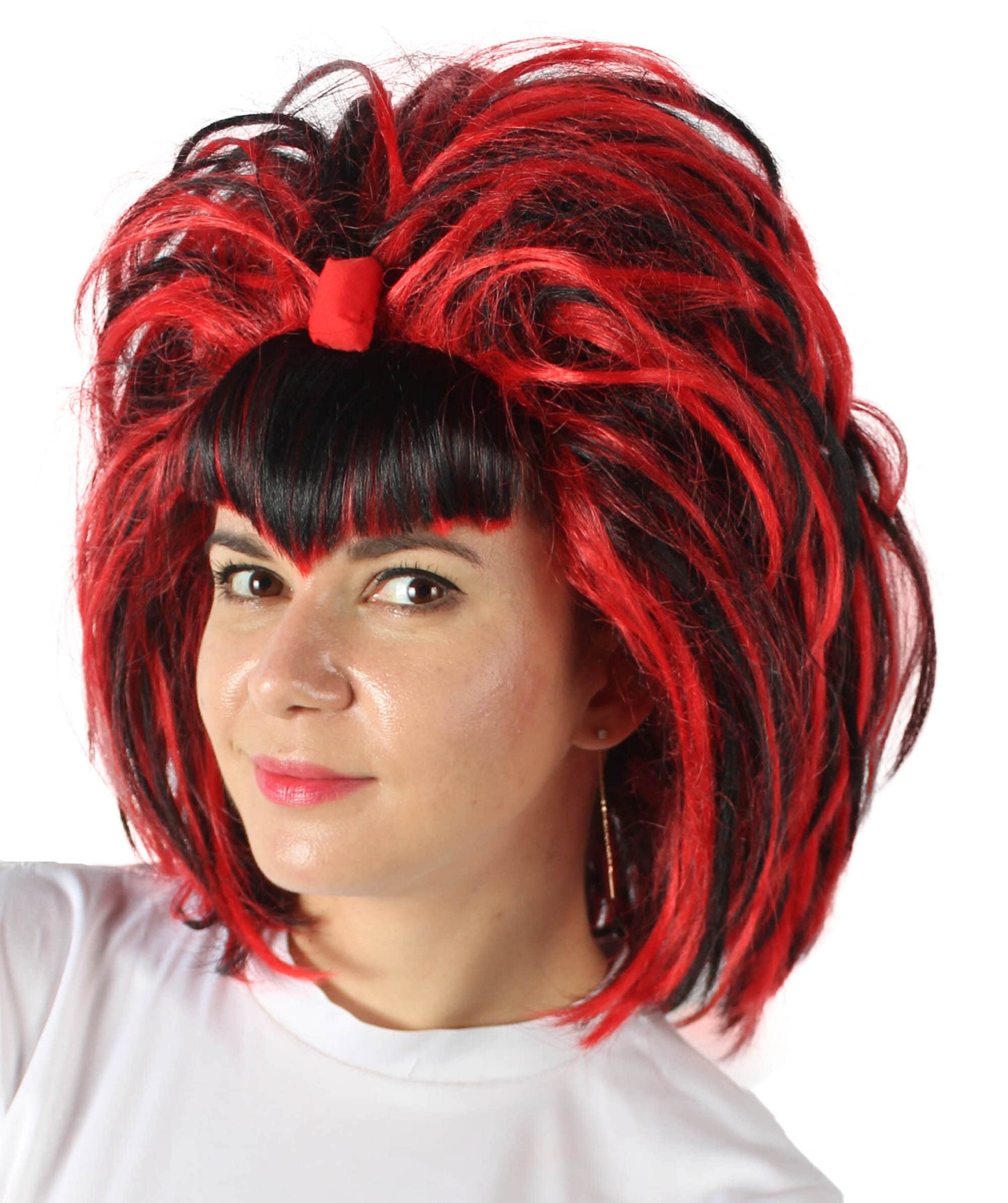 Black and Red Gothic Updo Wig