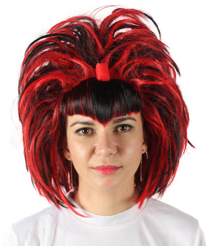Black and Red Gothic Updo Wig