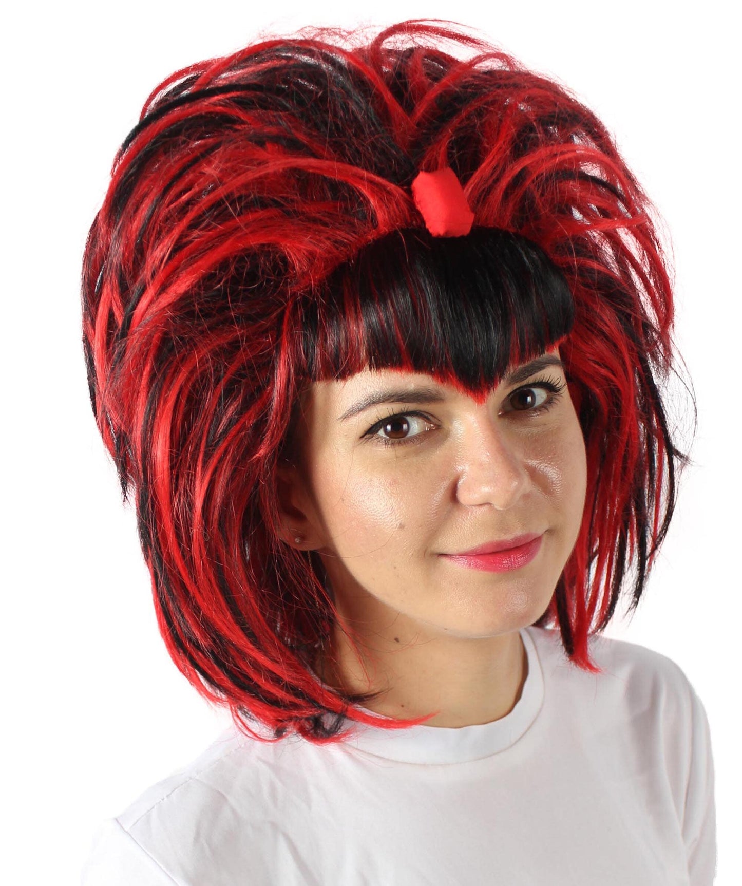 Black and Red Gothic Updo Wig
