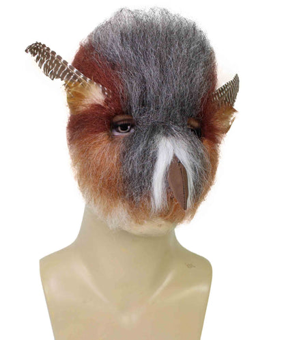 Brown & Gray Owl Mask