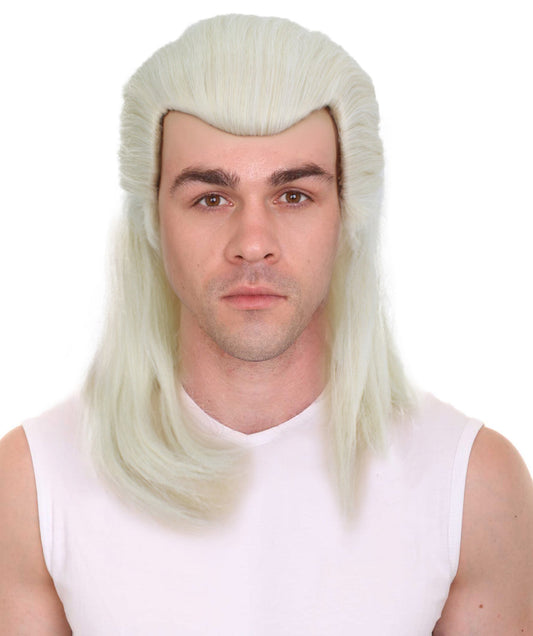 Men’s Fantasy TV Series Dragon House Silver Blonde Warrior Prince Wig