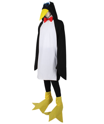 Unisex Waddling Penguin Costume with Hooded Tunic and Feet Cover, Best Halloween Costume | HPO