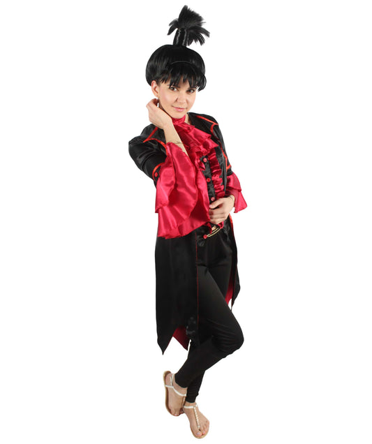 Women’s Exquisite Vampire Costume with Attached Collar