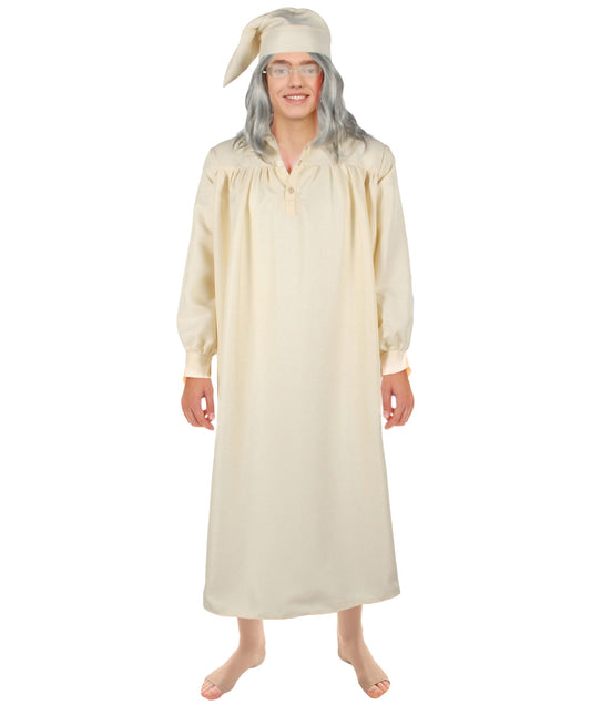  Men’s Classic Christmas Carol Character Humbug Nightgown Costume