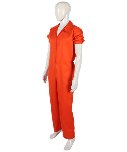 Men’s Orange Convicted Criminal Prisoner Uniform Costume 
