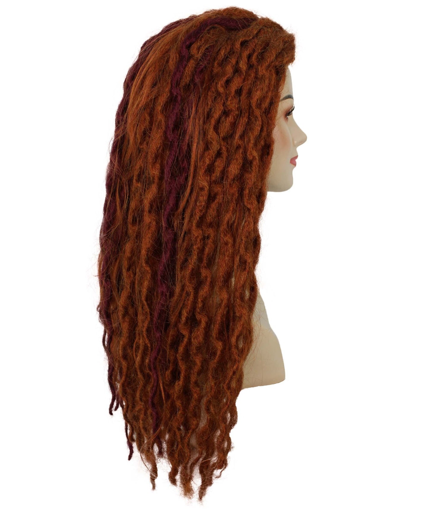 red loc wig