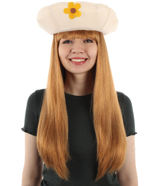 Women’s Goofy Dog Animated Movie Best Friend Brown Wig with hat,