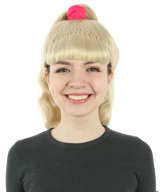  Women’s Animated Toy Movie Barbie Doll Blonde Ponytail Wig,