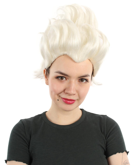 Women’s Animated Mermaid Movie Villain Cecaelia Short White Wig