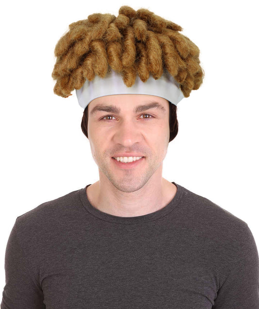 Men’s Animated Movie Panda Long Afro Twists Wig with Headband