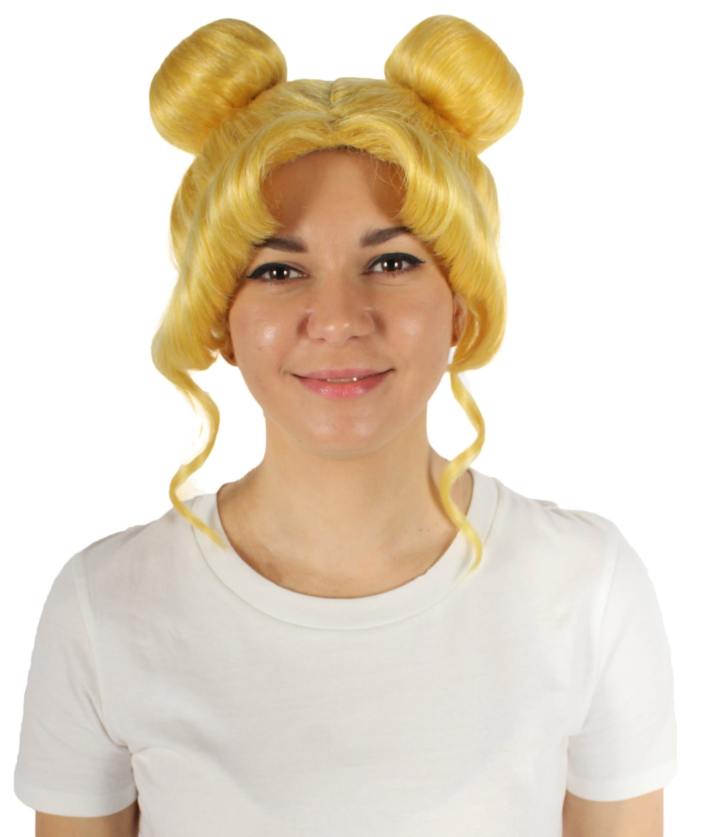 Anime Yellow-blonde Wig with Buns