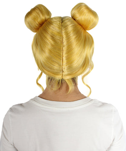 Anime Yellow-blonde Wig with Buns