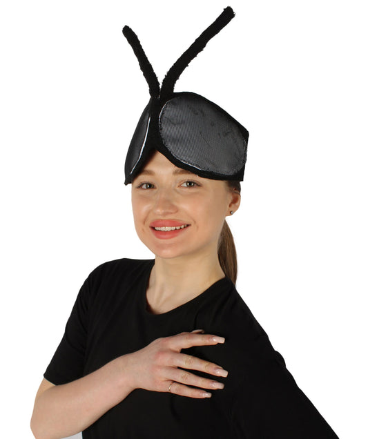 Unisex Bee Eyes Plush Headband with Bendable Faux Fur Antennae