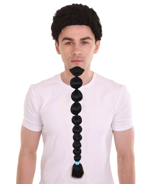 Men’s Anime Cartoon Marine Admiral 21inch Long Braided Goatee Beard and Mustache I Perfect for Halloween I Flame-retardant Synthetic Fiber