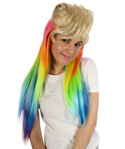Women’s Rainbow Mullet Cosplay Wig 