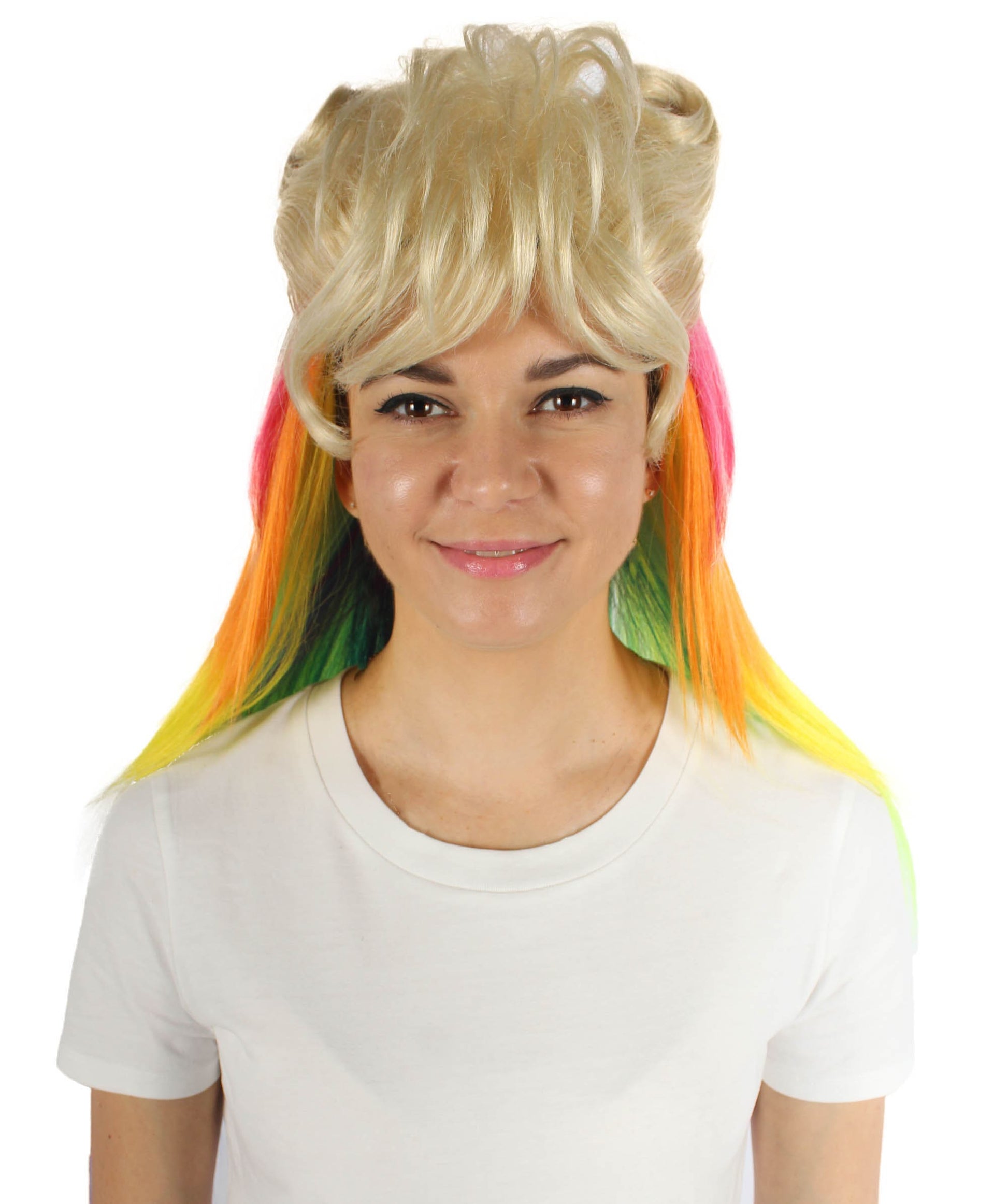 Women’s Rainbow Mullet Cosplay Wig 