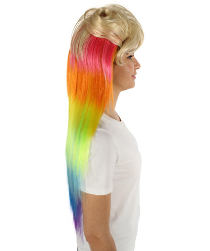 Women’s Rainbow Mullet Cosplay Wig 