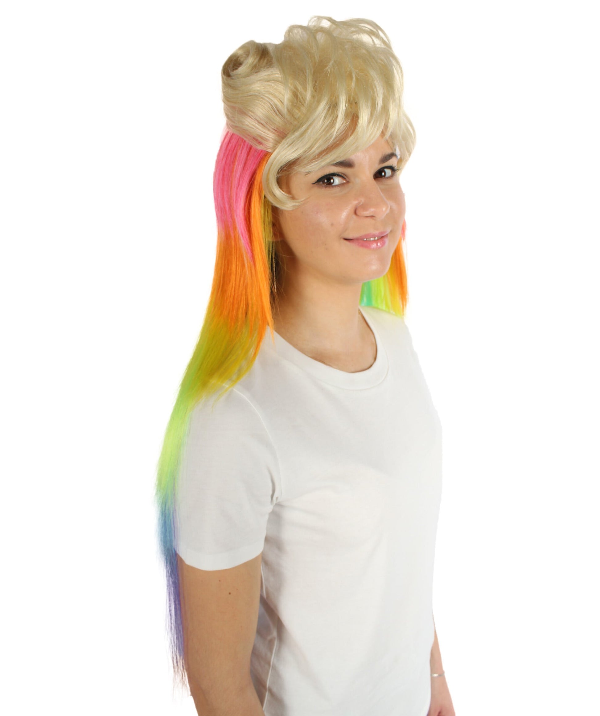 Women’s Rainbow Mullet Cosplay Wig 