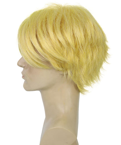 Men’s Japanese Anime Series Chef Character Golden Blonde Short Hair Wig