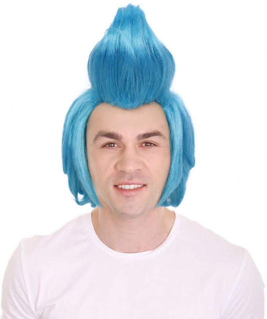 Men’s Japanese Anime Series Character Blue Short-hair Spike Wig