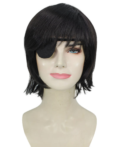 Women’s Devil Hunter Bob Anime Wig, Breathable Capless Design, Perfect for Halloween and Anime-themed Group Parties, Flame-retardant Synthetic Fiber