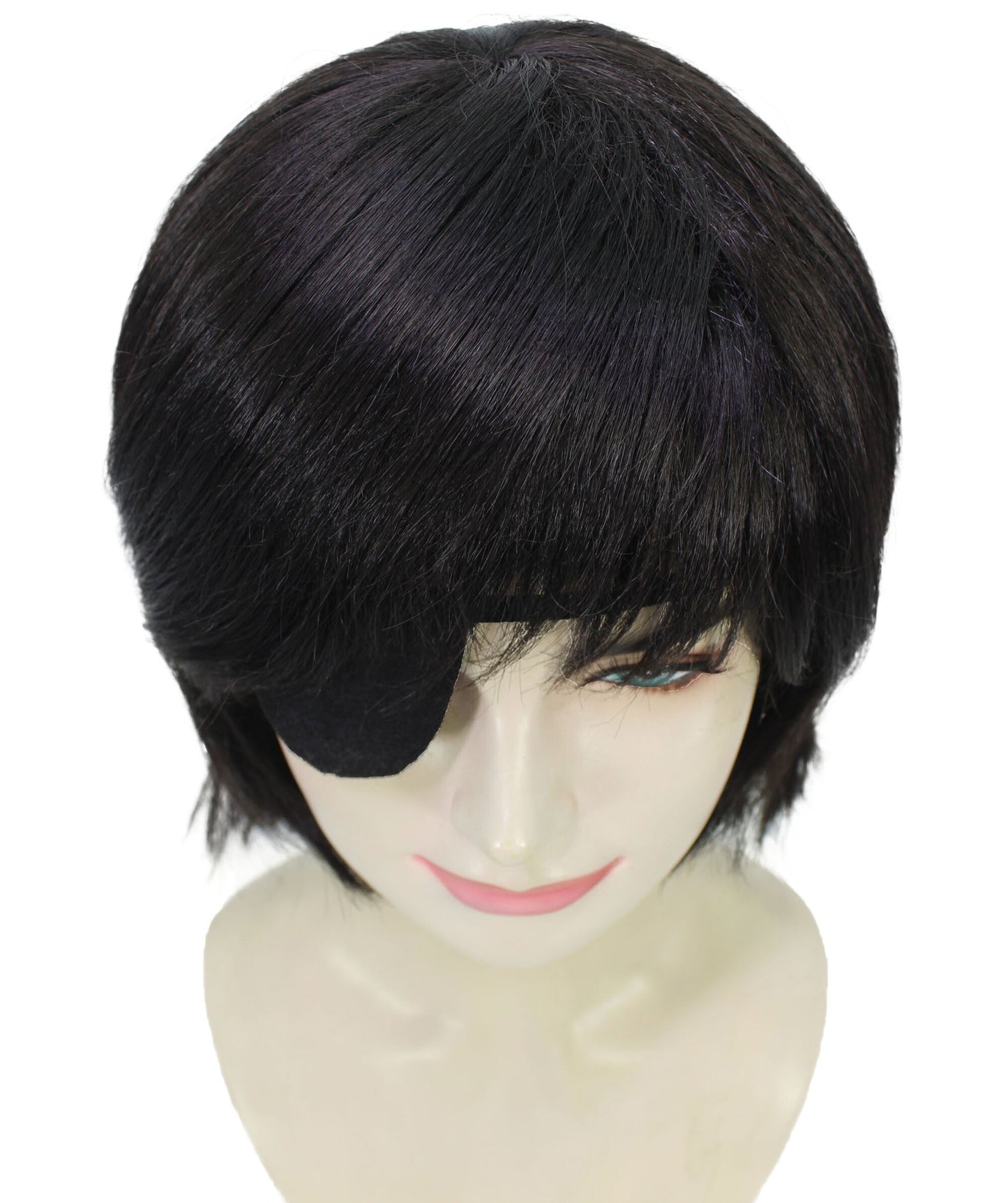 Women’s Devil Hunter Bob Anime Wig, Breathable Capless Design, Perfect for Halloween and Anime-themed Group Parties, Flame-retardant Synthetic Fiber