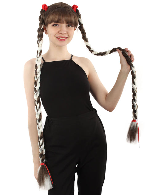 Women's K-pop Thai Rapper Braided Pigtail Wig