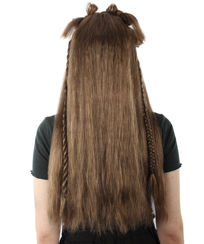 Women's Brown K-pop Girl Group Singer Lisa Boho Wig