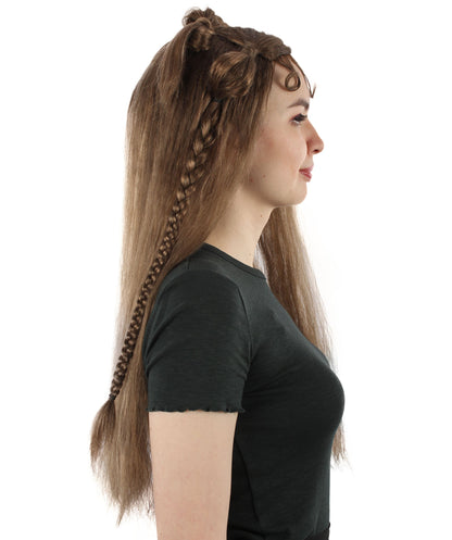 Women's Brown K-pop Girl Group Singer Lisa Boho Wig