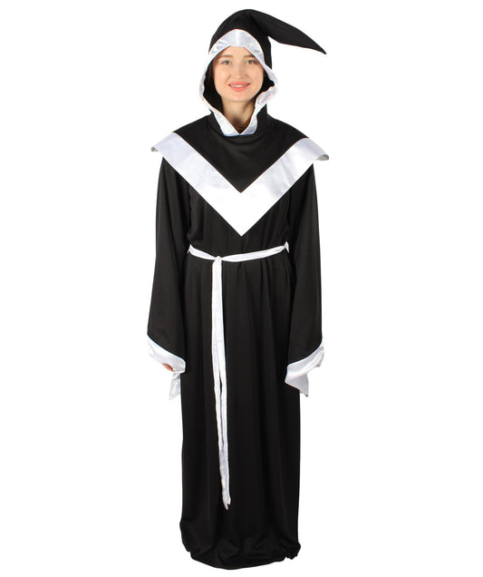 Unisex Black and Silver Evil Sorcerer Morph Costume